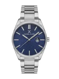 Daniel Klein Premium Men Blue Dial & Silver Toned Straps Analogue Watch DK.1.13324-2_OR