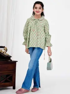 DMP FASHION Girls Floral Printed Top