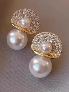 MEENAZ Teardrop Shaped Studs Earrings