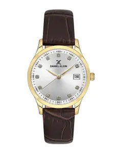 Daniel Klein Women Premium Embellished Leather Straps Analogue Watch DK.1.13595-2