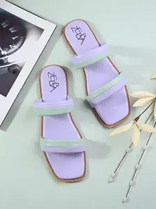 Zebba Women Colourblocked Open Toe Flats