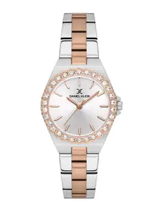 Daniel Klein Women Embellished Dial & SS Bracelet Style Straps Analogue Watch DK.1.13904-6