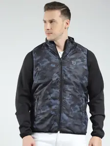 Monte Carlo Men Camouflage Hooded Front-Open Sweatshirt