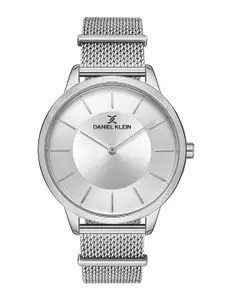 Daniel Klein Women Silver-Toned Dial & Silver Toned Bracelet Style Straps Analogue Watch