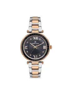 Daniel Klein Premium Women Black Dial & Rose Gold Toned Strap Analogue Watch  DK.1.13231-5