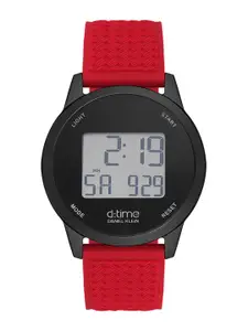 Daniel Klein Men Leather Straps Digital Display Automatic Watch DK.1.12640-5