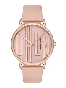 Daniel Klein Women Pink Leather Straps Analogue Watch DK 1 12782-4