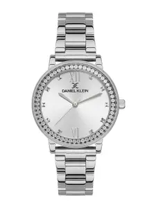 Daniel Klein Women Embellished Dial & Bracelet Style Straps Analogue Watch DK.1.13510-1