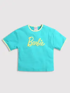 Tiny Girl Typography Solid Regular Cotton Top