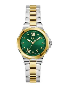 GC Women Brass Dial & Stainless Steel Bracelet Style Straps Analogue Watch Y29007L9MM