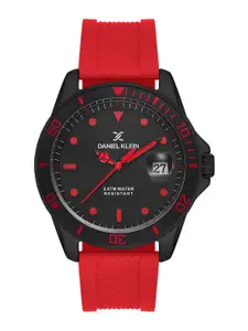 Daniel Klein Men Textured Silicon Straps Analogue Watch DK 1 12856-4