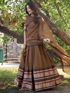 LOOKNBOOK ART Ready to Wear Lehenga & Unstitched Blouse With Dupatta