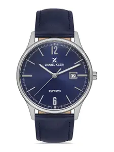 Daniel Klein Supreme Men Blue Dial & Blue Leather Straps Analogue Watch DK 1 13287-3_OR
