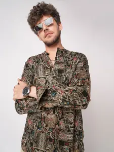 VASTRADO Men Abstract Printed Foil Print Fusion Anarkali Kurtas