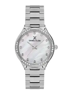 Daniel Klein Women Embellished Dial & Metal Straps Analogue Watch DK.1.13479-1