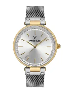 Daniel Klein Premium Women Silver Embellished Dial & Straps Analogue Watch DK.1.13214-5
