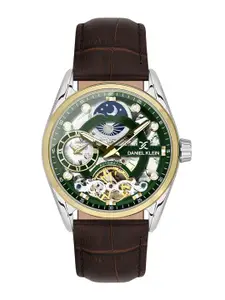 Daniel Klein Men Printed Dial & Leather Textured Straps Analogue Watch DK.1.13856-4