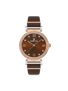 Daniel Klein Premium Women Brown Dial & Leather Straps Analogue Watch DK.1.13219-5
