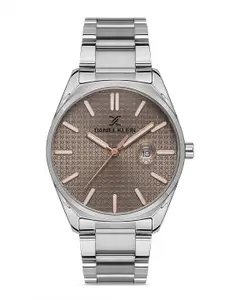 Daniel Klein Premium Men Grey Dial & Silver Toned Analogue Watch DK.1.13324-5_OR