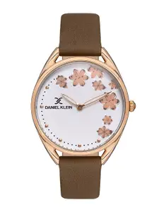 Daniel Klein Women Printed Dial & Leather Straps Analogue Watch DK 1 13352-6