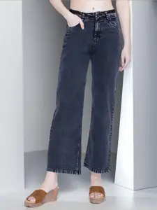 DressBerry Women Ball Jaimy Wide Leg High-Rise Light Fade Stretchable Jeans