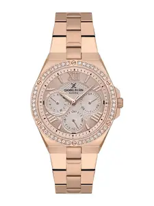 Daniel Klein Women Embellished Dial & Bracelet Style Straps Analogue Watch DK.1.13772-5