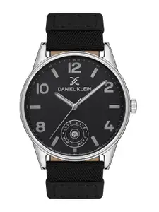 Daniel Klein Men Textured Round Bracelet Style Straps Analogue Watch DK.1.13380-1