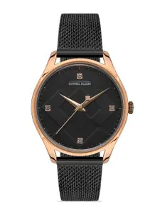 Daniel Klein Premium Women Black Dial & Leather Straps Analogue Watch DK.1.13222-4_OR