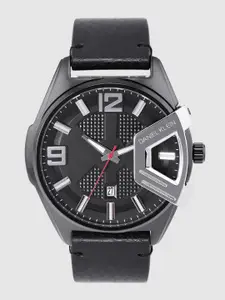 Daniel Klein Men Black Textured Analogue Watch DK12234-4
