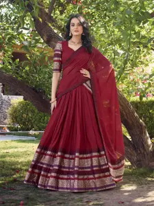 LOOKNBOOK ART Ready to Wear Lehenga & Unstitched Blouse With Dupatta