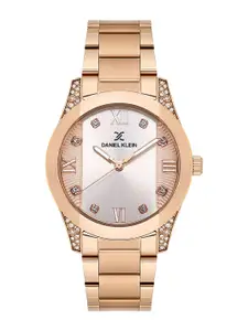 Daniel Klein Women Embellished Dial & Bracelet Style Straps Analogue Watch DK.1.13731-5