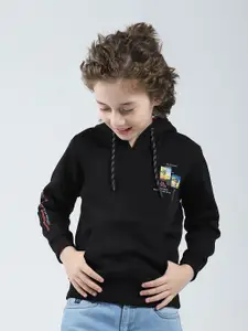 Monte Carlo Boys Printed Hooded Cotton Pullover Sweatshirt