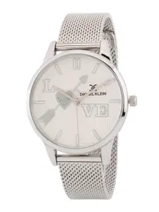 Daniel Klein Women Silver-Toned Printed Dial & Silver Toned Analogue Watch DK.1.12791-1