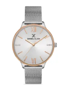 Daniel Klein Premium Women White Dial & Silver Straps Analogue Watch-DK.1.13246-2_OR