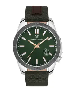 Daniel Klein Men Textured Dial & Leather Straps Analogue Watch DK.1.13515-3