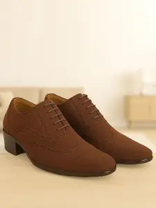 Bxxy Men Elevator Velvet High-Top Brogues