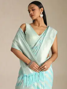 Soch Woven Design Zari Silk Blend Tussar Saree