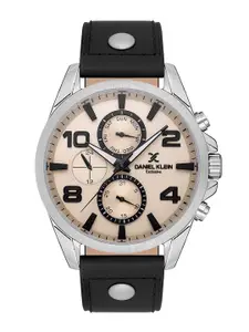 Daniel Klein Exclusive Men Leather Straps Analogue Watch DK.1.13640-1