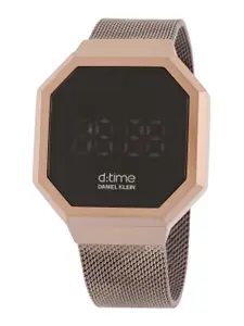 Daniel Klein Men Black Dial & Black Bracelet Style Straps Digital Watch DK.1.12890-2