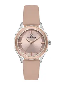 Daniel Klein Women Premium Embellished Dial & Leather Straps Analogue Watch DK.1.13604-6