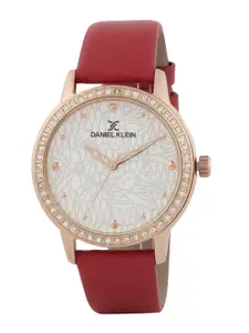 Daniel Klein Women Silver-Toned & White Analogue Watch DK.1.12498-6