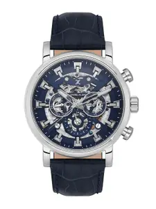 Daniel Klein Skeleton Men Dial & Leather Textured Straps Analogue Watch DK.1.13850-2