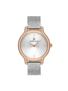 Daniel Klein Premium Women Silver Embellished Dial & Straps Analogue Watch DK.1.13208-3