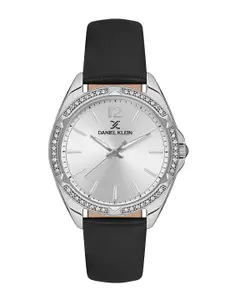 Daniel Klein Women Embellished Leather Straps Analogue Watch DK.1.13485-1