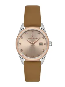 Daniel Klein Men Embellished Leather Straps Analogue Watch DK.1.13664-6