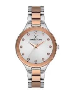 Daniel Klein Women Embellished Dial & Bracelet Style Straps Analogue Watch DK.1.13393-5