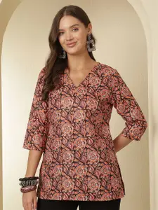 Anouk Rustic Women Ethnic Motifs Printed V-Neck Kurti