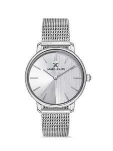 Daniel Klein Fiord Women Silver-Toned Printed Dial & Straps Analogue Watch DK.1.13236-1