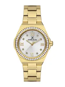 Daniel Klein Women Embellished Dial & Bracelet Style Straps Analogue Watch DK.1.13336-2