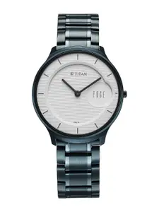 Titan edge murals Men Dial & Stainless Steel Bracelet Style Straps Analogue Watch 1843QM04